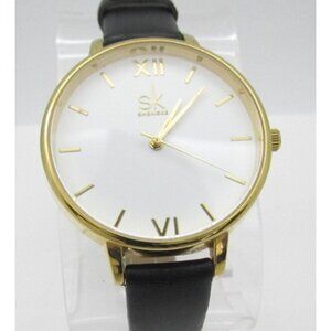 Women Shengke Quartz WR Analog 38mm Round Watch (H659) "New Battery"